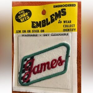 Emblems Patch 'The Show Offs' vintage 70s name James
